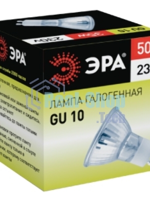 Лампа галогенная ЭРА GU10-JCDR (MR16) -50W-230V(10/200/4800)