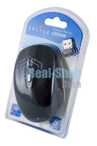 Мышь беспроводная Oklick 455MW черный, 1600 dpi, радиоканал, USB, кнопки - 6
