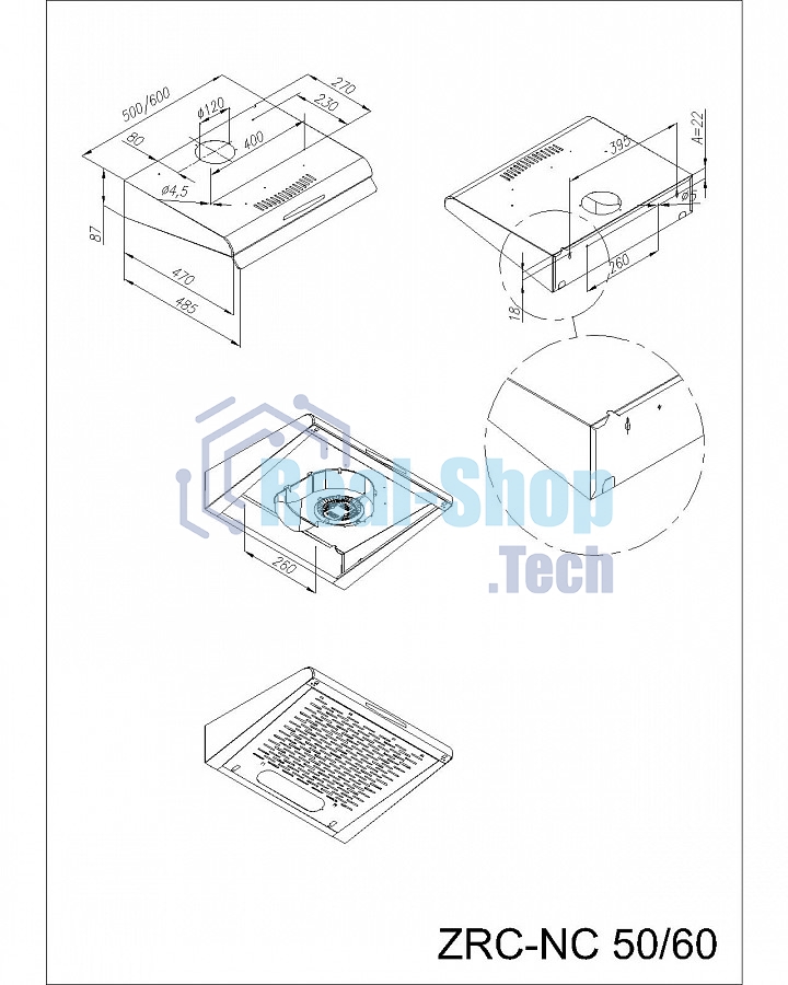Вытяжка козырьковая Maunfeld MPA 60 белый, 60 см, 420 куб. м/ч, 49 дБ