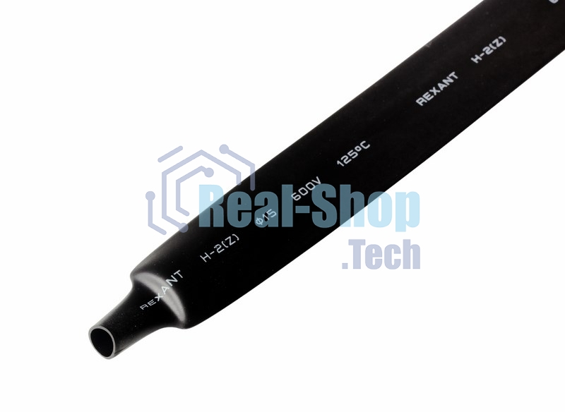 Термоусаживаемая трубка Rexant 18,0/9,0 мм, черная, упаковка 50 шт. по 1 м