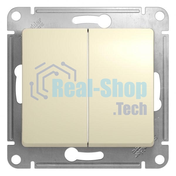 Механизм выключателя 2-кл. СП GLOSSA 10А IP20 10AX беж. SchE GSL000251