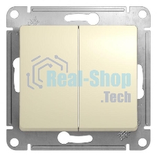 Механизм выключателя 2-кл. СП GLOSSA 10А IP20 10AX беж. SchE GSL000251