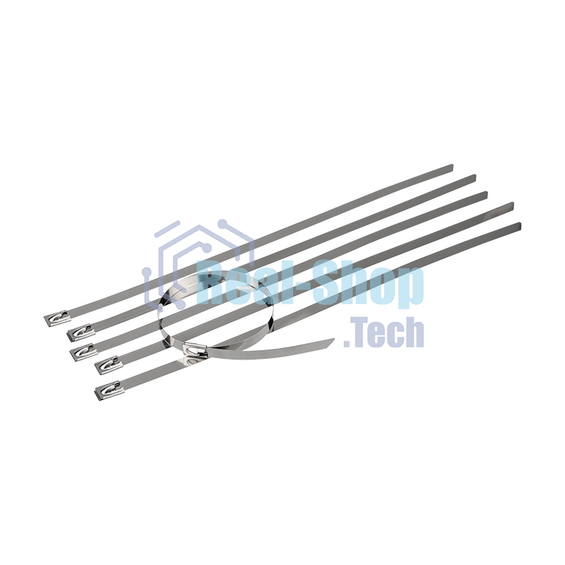 Хомут-стяжка стальной Rexant 300x7,9 мм, упаковка 100 шт.