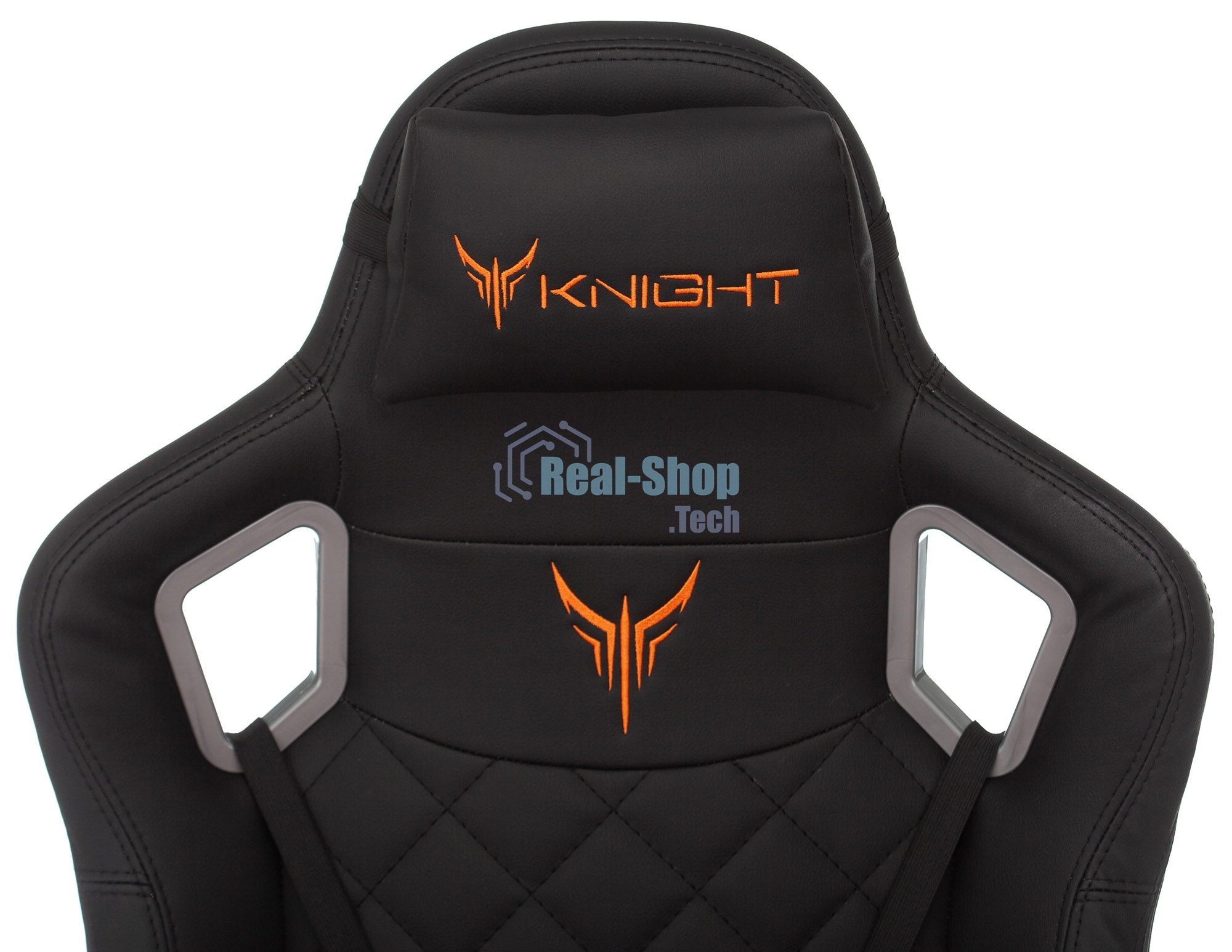 Кресло игровое Knight TITAN черный ромбик эко.кожа с подголов. крестовина металл