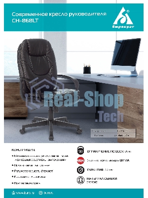 Кресло Бюрократ CH-868LT/#B черный, экокожа