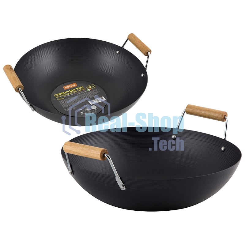 Сковорода ВОК из углеродистой стали LARGO, диам 32 см