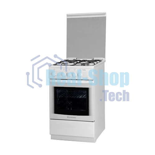 Плита газовая De Luxe 506040.05Г (КР) белый, конфорок 4 шт, духовка 54 л, 50 см x 85 см x 60 см