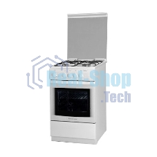 Плита газовая De Luxe 506040.05Г (КР) белый, конфорок 4 шт, духовка 54 л, 50 см x 85 см x 60 см