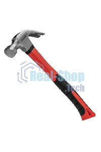 Молоток-гвоздодер Matrix ''optimal'', 450 г, боек c магнитом,фибергласовая обрезиненная рукоятка