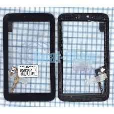 Сенсорное стекло (тачскрин) для Alcatel Pop 7S JDC.3931FPC-D черное c рамкой