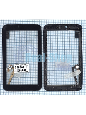 Сенсорное стекло (тачскрин) для Alcatel Pop 7S JDC.3931FPC-D черное c рамкой