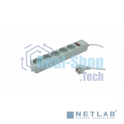 Сетевой фильтр PC Pet AP01006-1.8-GR 1.8 м, 5 розеток, серый