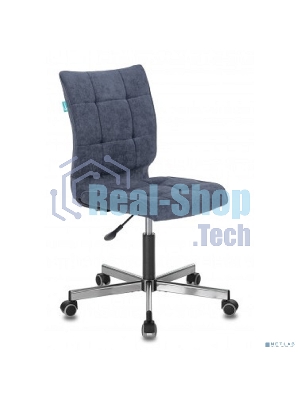 Кресло Бюрократ CH-330M/LT-27 темно-синий, экокожа, 120 кг, механизм качания, без подлокотников