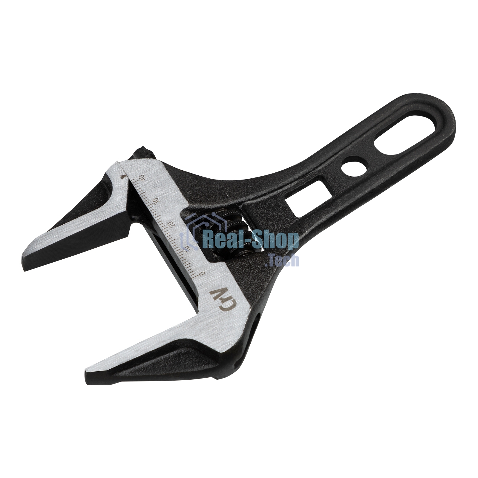 Ключ разводной Denzel 155 мм, CrV, кованый, укороченная рукоятка