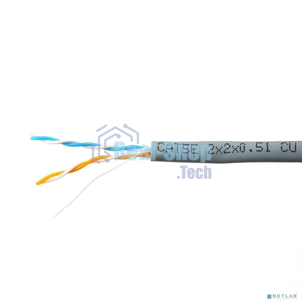 Кабель SkyNet Premium UTP indoor 2x2x0,51, медный, FLUKE TEST, кат.5e, однож., 305 м, box, серый