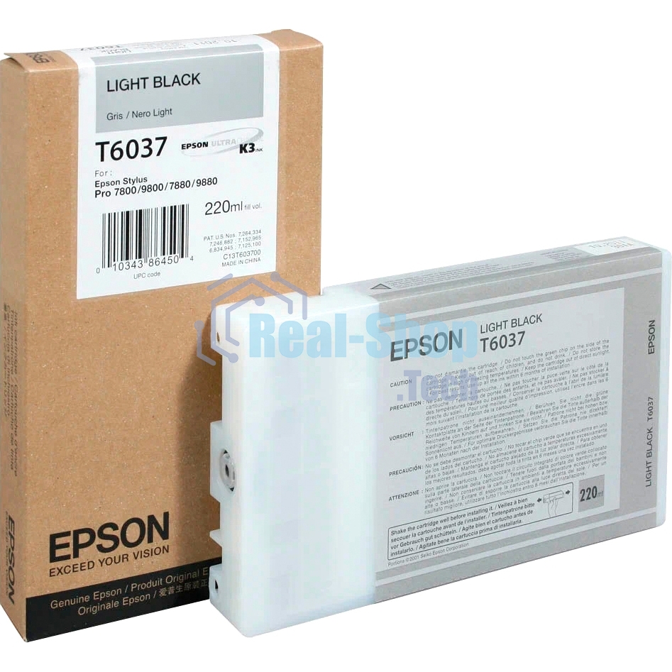 Картридж струйный Epson C13T603700 серый (220 мл) для Epson St Pro 7800/9800/7880/9880