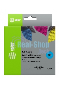 Картридж струйный Cactus CS-C9391 голубой для №88 HP Officejet Pro K550 (29мл)
