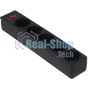 Сетевой фильтрSmartbuy SBSP-18U-K с USB, 10А, 2 200 Вт, 5 розеток, длина 1,8 м, черный (SBSP-18U-K)/45