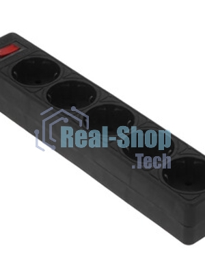 Сетевой фильтрSmartbuy SBSP-18U-K с USB, 10А, 2 200 Вт, 5 розеток, длина 1,8 м, черный (SBSP-18U-K)/45