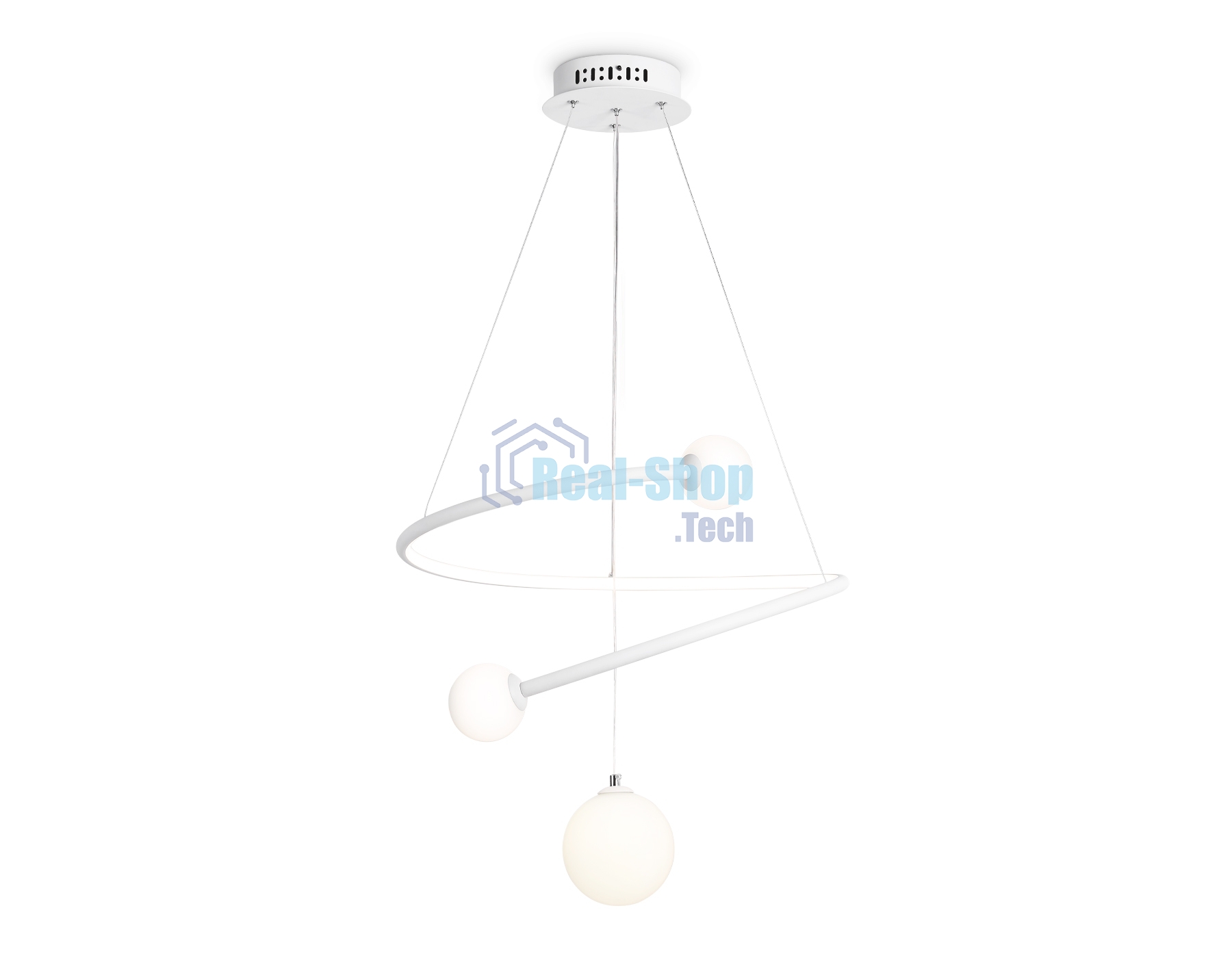 Светильник Ambrella light FL66299 WH белый 39W 3000K-6400K+G9 D500*1200 (ПДУ ИК)