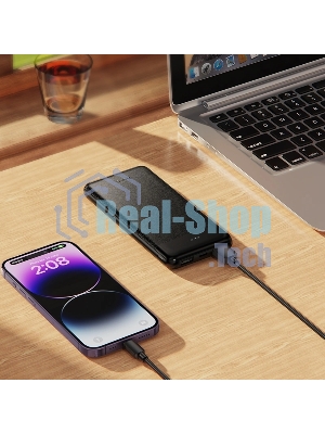 Внешний аккумулятор 10000mAh 2USB+1Type-C+1micro USB 2.0A Hoco J153 (Black)