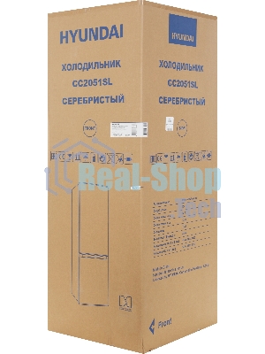 Холодильник Hyundai CC2051SL серебристый двухкамерный 120/34л морозилка снизу