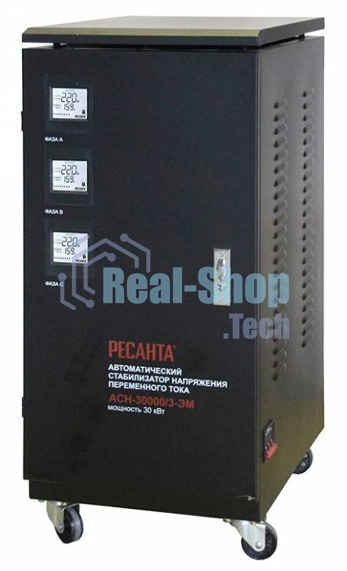 Стабилизатор напряжения Ресанта ACH-30000/3-ЭМ электронный трехфазный серый