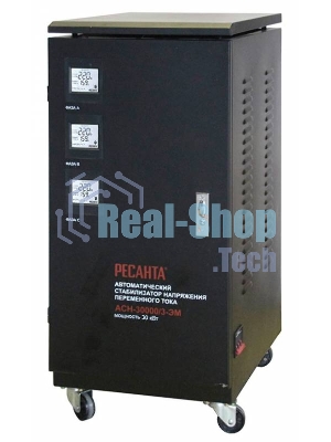 Стабилизатор напряжения Ресанта ACH-30000/3-ЭМ электронный трехфазный серый