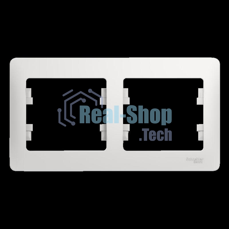 Рамка 2-м Glossa горизонт. белый SchE GSL000102