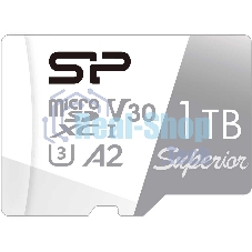 Флеш карта microSDXC 1Tb Class10 Silicon Power SP001TbSTXDA2V20SP Superior + adapter