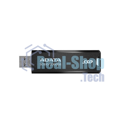 Внешний SSD ADATA SC610, 2TB, USB 3.2 Gen 2 Type-A, R/W 550/500, черный