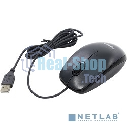 Мышь проводная Logitech M100/100R DARK/GREY (темно-серая/черная), 1000 dpi, USB, кнопки - 3