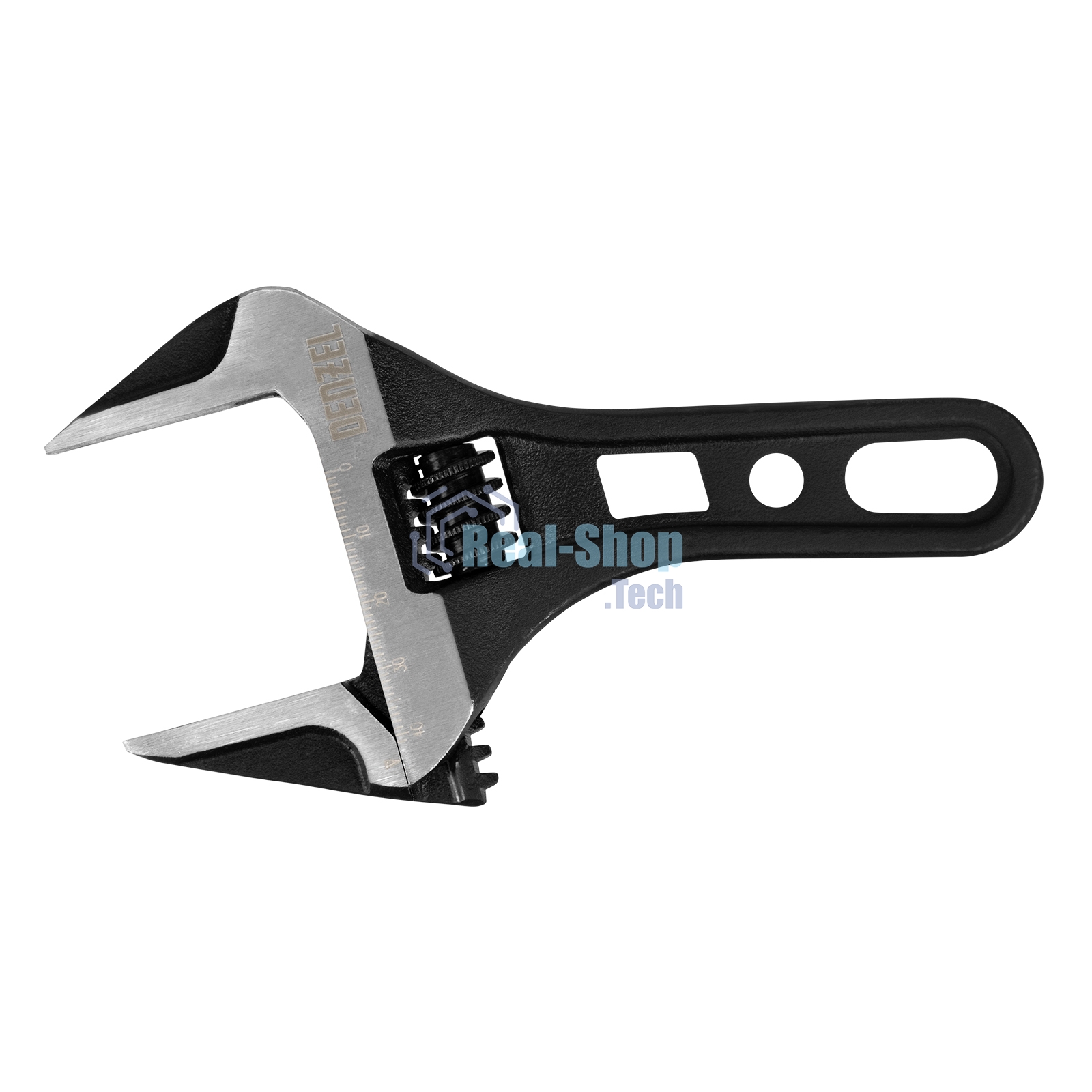 Ключ разводной Denzel 155 мм, CrV, кованый, укороченная рукоятка