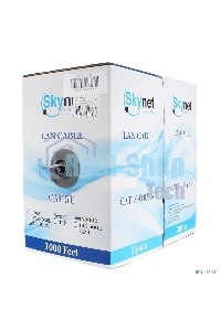 Кабель SkyNet Premium UTP indoor 2x2x0,51, медный, FLUKE TEST, кат.5e, однож., 305 м, box, серый
