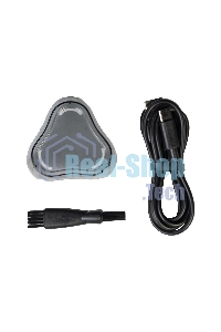 Электробритва Galaxy Line GL 4209, серебряный с черным, роторная, аккумуляторная, 5 Вт, Li-Ion аккумулятор емкостью 600 мА*ч, время непрерывной работы до 1,5 ч, ножи из нержавеющей стали, 3 независимые плавающие головки, возможность промывки бреющего блок