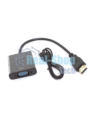 Переходник с кабелем HDMI на VGA плюс аудио