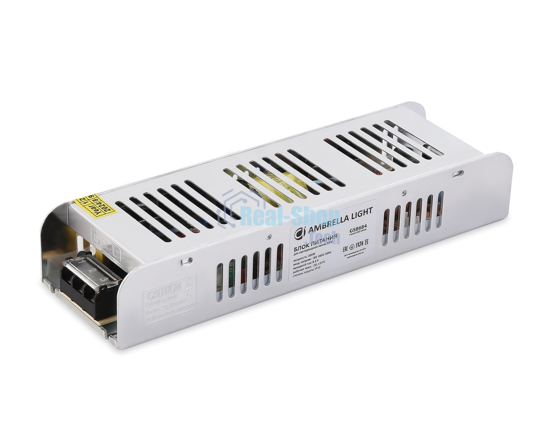 Блок питания 24V 200W 8.3A IP20 185-260V EMC 223*67*40
