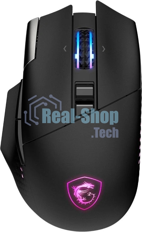 Мышь MSI VERSA PRO W черный оптическая 26000dpi беспров. BT/Radio USB (S12-4301340-CLA)