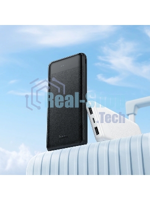 Внешний аккумулятор 10000mAh 2USB+1Type-C+1micro USB 2.0A Hoco J153 (Black)