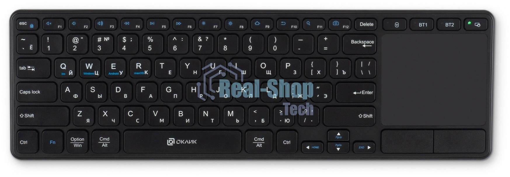 Клавиатура Oklick K614W беспроводная, радиоканал, чёрный