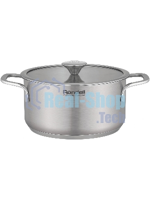 Кастрюля Rondell Modern RDS-1748, 4.8л, 24см, с крышкой, стальной