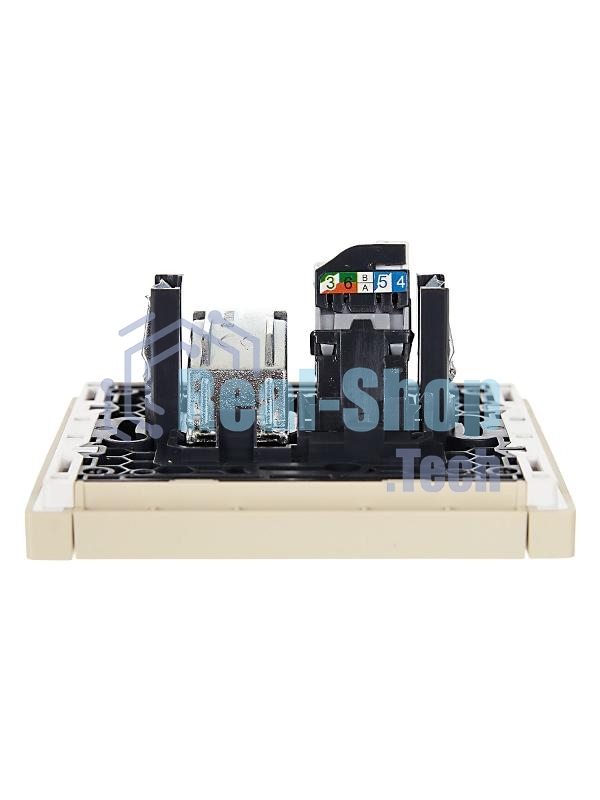 Розетка двойная TV+RJ45 кат.5E IEK FORTE&PIANO FP436 ваниль