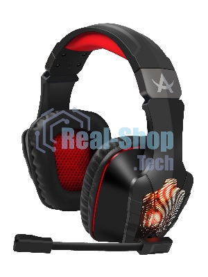 Гарнитура QUMO Arsenal чёрный, проводная, USB, подсветка