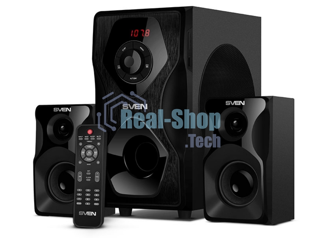 Акустическая система SVEN AC MS-2055, черный (55Вт, FM-тюнер, USB/SD, дисплей, ПДУ, Bluetooth)