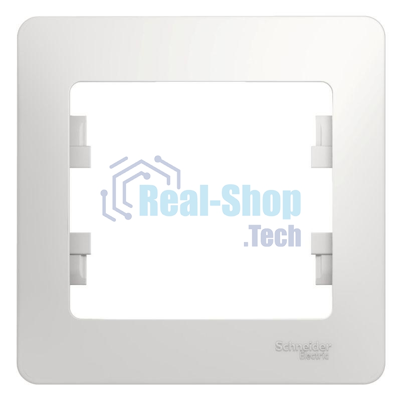 Рамка 1-м Glossa белый SchE GSL000101