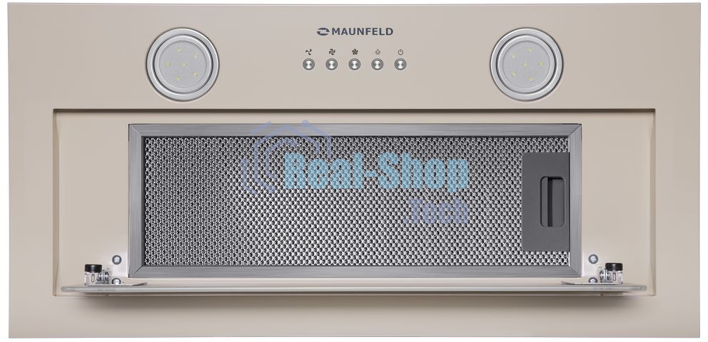 Вытяжка встраиваемая Maunfeld TRAPEZE 602IG бежевый, 60 см, 1150 куб. м/ч, 54 дБ