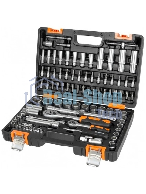 Набор инструментов 1/2дюйм; 1/4дюйм CrV пластик. кейс (94 предм.) Вихрь 73/6/7/5