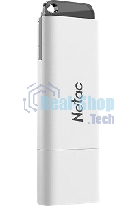 Флешка USB Netac U185 256Gb NT03U185N-256G-30WH, USB 3.0, с колпачком, пластиковая белая