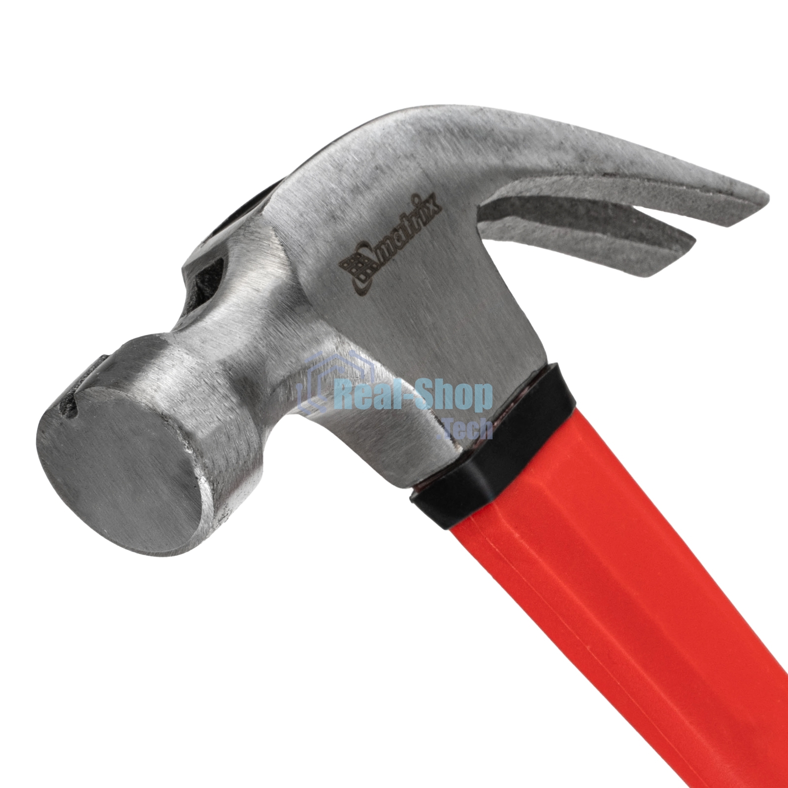 Молоток-гвоздодер Matrix ''optimal'', 450 г, боек c магнитом,фибергласовая обрезиненная рукоятка