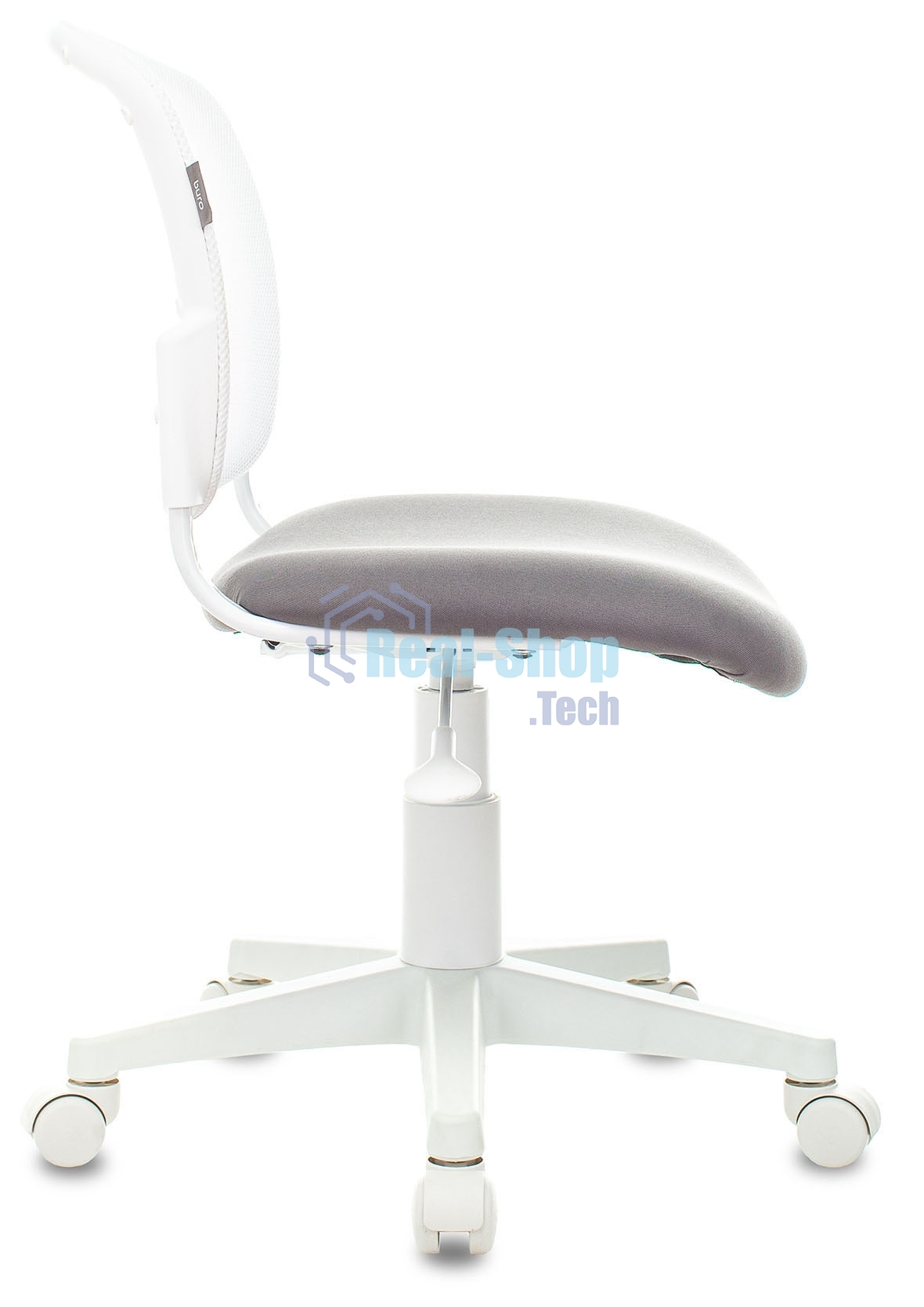 Кресло детское Бюрократ CH-W296NX белый TW-15 Neo Grey сиденье серый, сетка/ткань, крестов. пластик, пластик белый